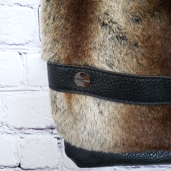 KGB Studio Faux Fur & Leather Crossbody Bag--NWOT - Picture 6 of 15